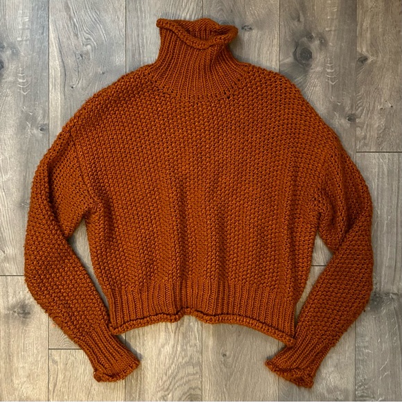 Forever 21 Sweaters - Burnt orange turtleneck knit sweater forever 21 contemporary